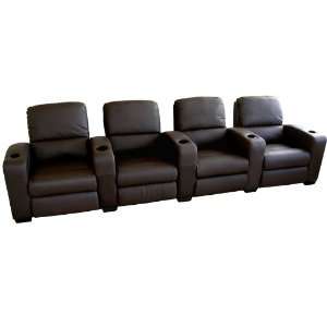 Wholesale Interiors Set of Four Showtime Leather Home Theater Seats 