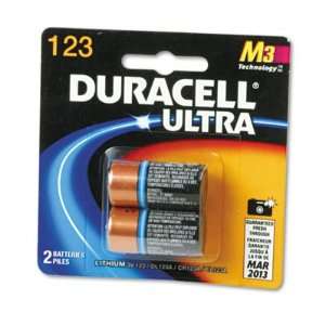   Power Lithium Battery, 123, 3V, 2/Pack DURDL123AB2BPK