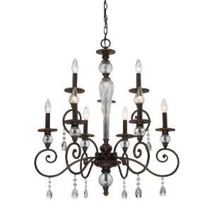  Trier Collection Aged Bronze 9 Light 28 Chandelier 14073 