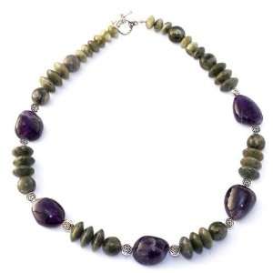  Connemara Marble & Amethyst Necklace Jewelry
