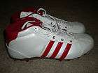 New Adidas University LE Mid Mens Football Cleats Red White Size 15 