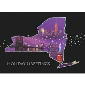  Birchcraft Studios 1137 New York Greetings   Silver Lined 