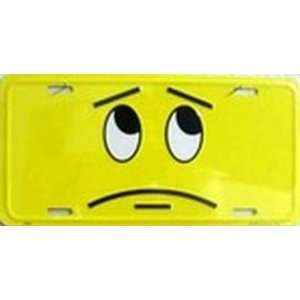 Confused Smiley License Plate Plates Tag Tags Plates Tag Tags Plate 