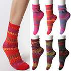   Colorful Multicolored Tribal Indian Knit Wool Fashion Ankle Socks