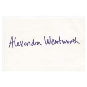  ALEXANDRA WENTWORTH Signed Index Card In Person 