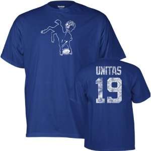  Johnny Unitas Indianapolis Colts Blue Vintage Name 