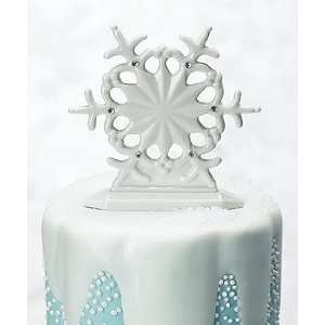  Snowflake Cake Topper   Winter Wedding Cake Topper   Glazed 