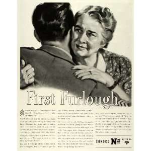 1943 Ad Conoco Nth Motor Oil Mother & Sergeant Wartime WWII Petroleum 