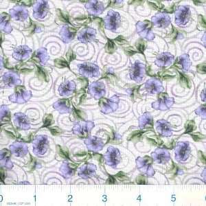  45 Wide Tiffany Twirling Flowers Lilac Fabric By The 