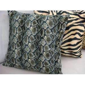  Python Throw Pillow18 x 18 Color Brown/Grey/Black