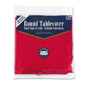  Creative Converting  Plastic Tablecovers, 82 Round, Real 