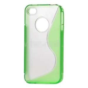Shape PC & TPU Protective Case for iPhone 4 4S   Green + USB Data 