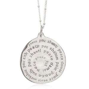  Shanti Peace Necklace in Silver Jewelry
