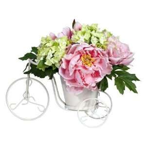  Exclusive By Nearly Natural Peony and Hydrangea Tricycle 