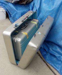 Vintage Zero Halliburton Aluminum Case Combo Lock Suitcase  