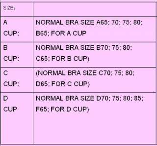 Size ABCD,we send the bra with original package, it has details 