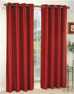   Panels solid Window covering Red Grommets Curtains 52x84 each  