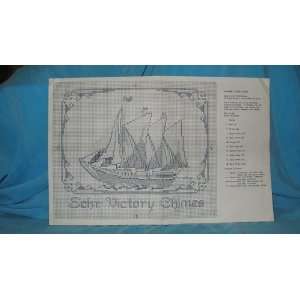   Schooner Victory Chimes Counted Cross Stitch Pattern 