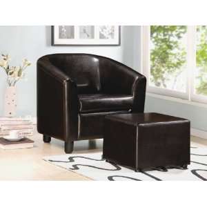  Urban Cozy Collection Chair and Ottoman by Homelegance 