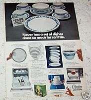 1974 Corelle Livingware dinnerware Corning Glass 1pg AD  