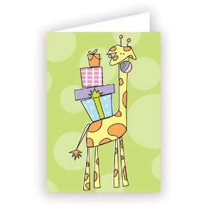  Baby Stationery   Giraffe Enclosure Card 