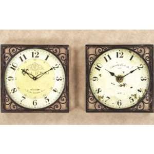 Clocks with Square Metal Frames 