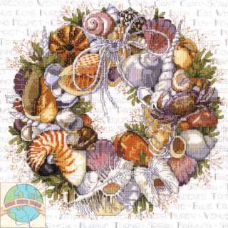 Cross Stitch Kit ~ Seashell Wreath Sampler Sea Life  