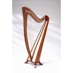   Round Back Celtic 34 String Harp, with Semitones Musical Instruments