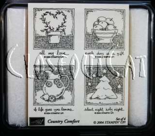 STAMPIN UP Country Comfort STAMPS SET New Christmas Tree Heart 