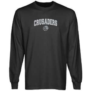  Holy Cross Crusaders Charcoal Logo Arch Long Sleeve T 