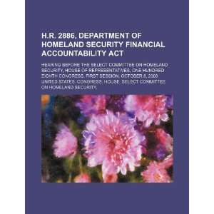  H.R. 2886, Department of Homeland Security Financial 