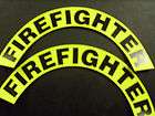 FIREFIGHTER 3M YELLOW CRESCENTS Fire Helmet,ect REFLECTIVE Decals