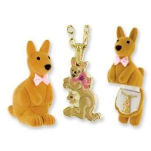  Kangaroo Animal Necklace in Kangaroo Box Case Pack 24 