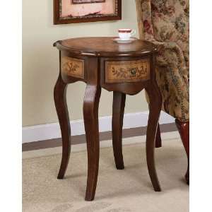  Powell Furniture Masterpiece Oval Scalloped End Table 