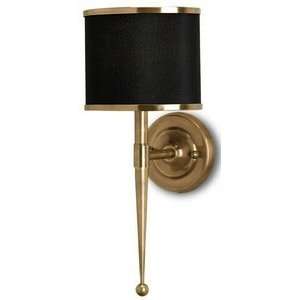 Currey and Company 5121 Primo   One Light Wall Sconce, Brass Finish 