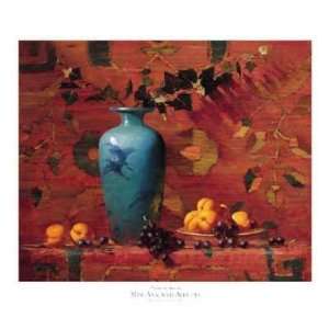  Ming Vase With Apricots Poster Print