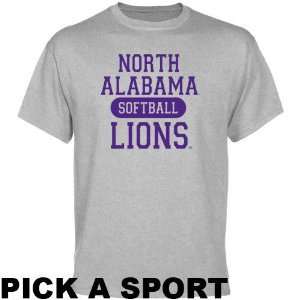 North Alabama Lions Ash Custom Sport T shirt  Sports 