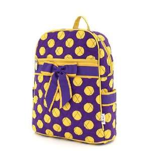   Print Packpack Bag   Purple/Yellow (11x 13.0 x 5) 