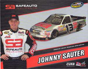 JOHNNY SAUTER 2011 SAFE AUTO CWTS NASCAR POSTCARD #13  