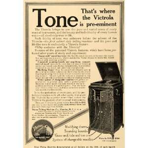  1915 Ad Goose neck Sound Box Tube Victrola XVI Victor 
