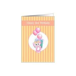  Happy 3rd Birthday Bitsy Babies Kitten Paper Greeting 