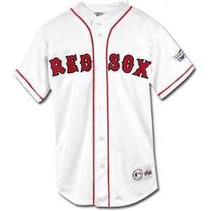  Boston Red Sox Replica Youth White Jersey with World 