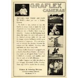  1915 Ad Eastman Kodak Folmer Schwing Graflex Cameras 