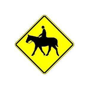  Metal traffic Sign 30X30 Equestrian Crossing Symbol 