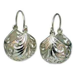  Sterling silver hoop earrings, Fern Basket Jewelry