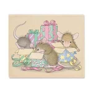  New   House Mouse Mounted Rubber Stamp 3.25X4 by 