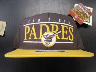 American Needle Vintage Nineties San Diego Padres Snapback in Brown 