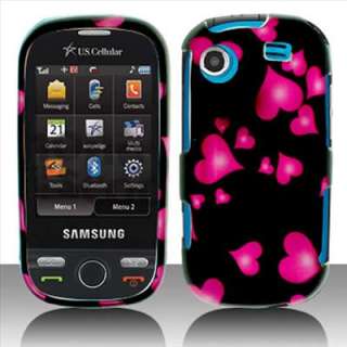 Samsung Messenger Touch R630 Pink Heart Hard Case Cover  