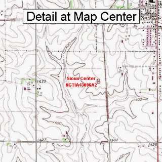   Topographic Quadrangle Map   Sioux Center, Iowa (Folded/Waterproof