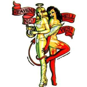 Kirsten Easthope   Heavens No Hell Yes Pinup Girls   Sticker / Decal